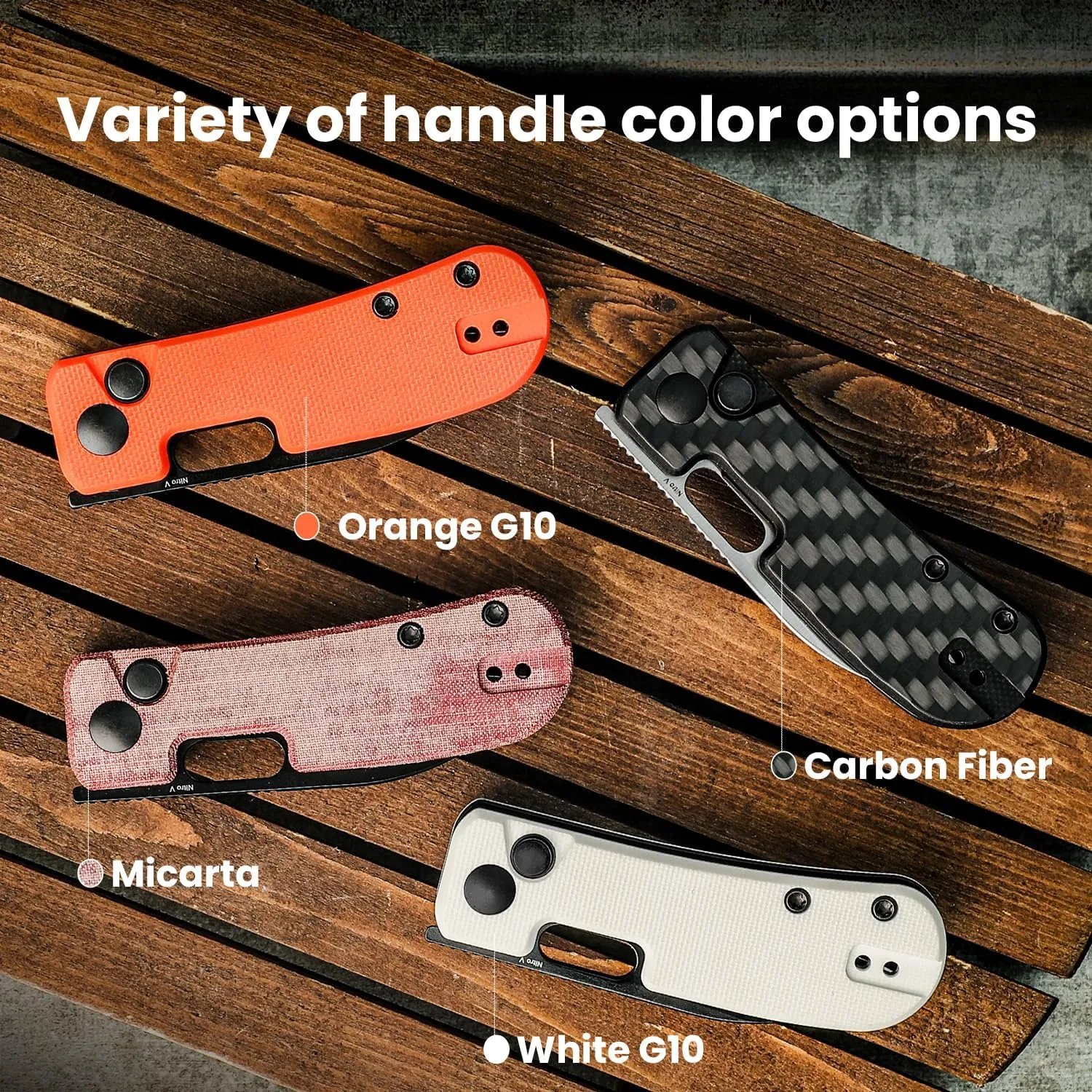 Kizer Banish Pocket Knife, 2.3 In Nitro-V Steel Blade Mini Folding Knife for Men Women G10 & Carbon Fiber Handle Hunting Knife with Pocket Clip Outdoor Indoor Survival EDC Knife, V2676A1