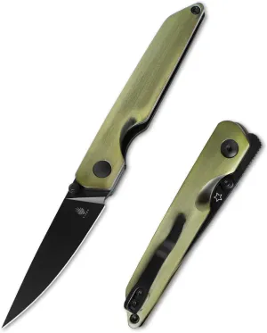 Kizer Shot Pocket Knife, 2.88" 154CM Blade EDC Knife, Bronze Aluminum Handle Folding Pocket Knives with Thumb Stud Opener, Liner Lock Hunting Knives, Small Camping Survival Knives, V3677C2