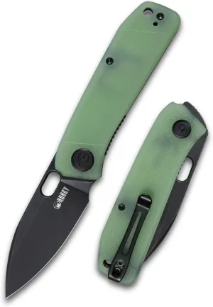 KUBEY Hyde KU2104C Pocket Knife for EDC, Small Folding Knife with 2.95-Inch 14C28N Sandvik Blade G10 Handle, Reversible Deep Pocket Clip Work for Men