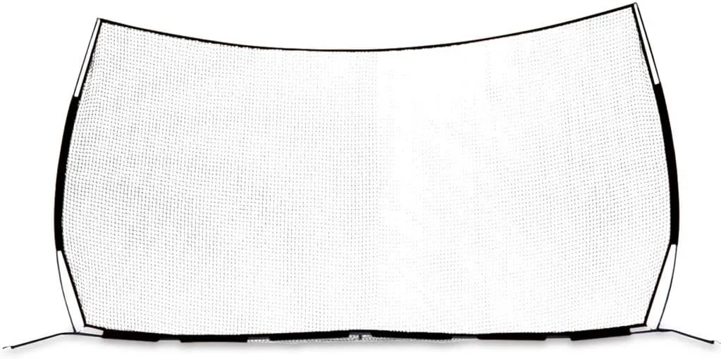 Lacrosse Backstop - Pop-Up Backstop for Training and Practice - Heavy Duty Training Equipment - 21' x 11' Collapsible Barrier Wall - Easy Setup & Take Down - Includes Travel Case