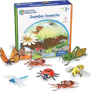 Learning Resources Jumbo Insects - 7 Pieces, Ages 3  Toddler Learning Toys, Animal Toys for Kids, Preschool Science Learning Toys