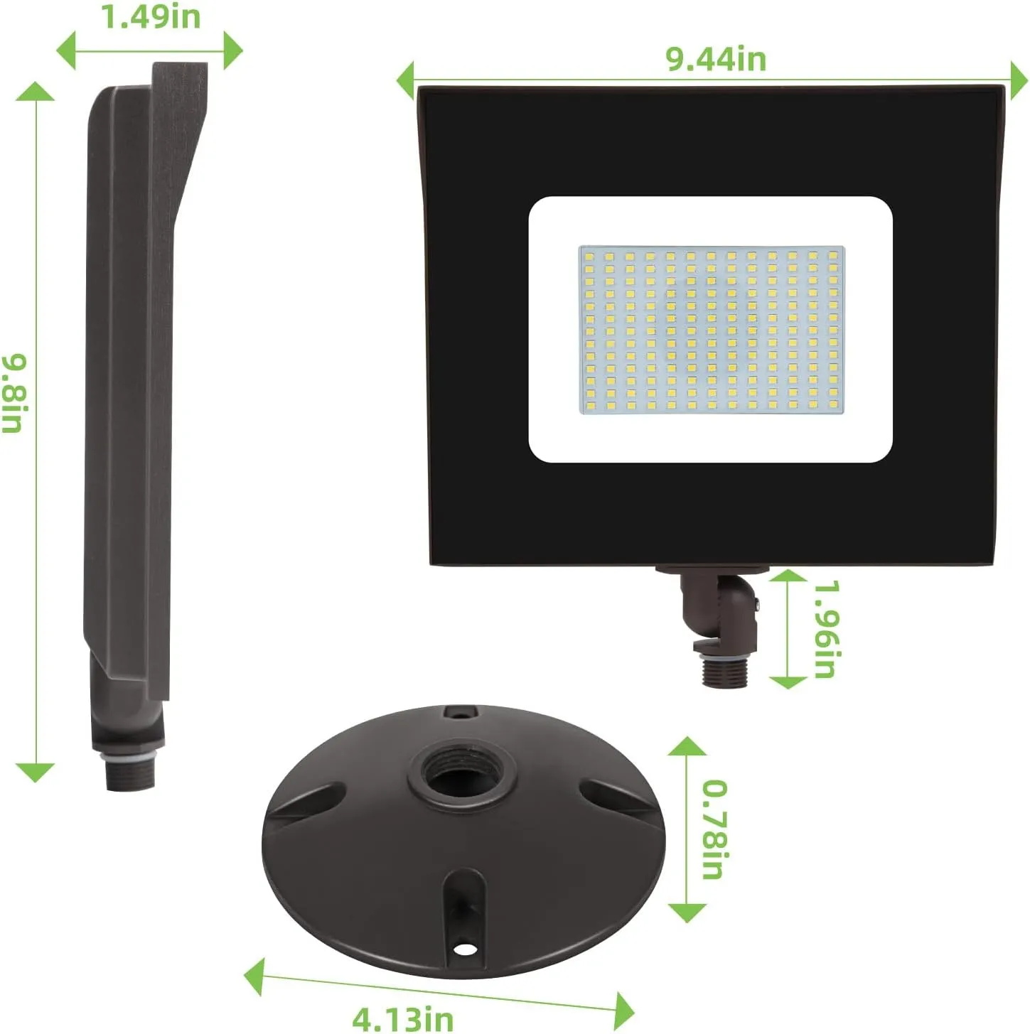 LED Flood Lights Outdoor, 100W 13000LM IP65 Waterproof Adjustable Knuckle Mount LED Security Light,800W Halogen Equiv,5000K Daylight Dusk to Dawn Flood Light for Yard, Garage,2 Pack