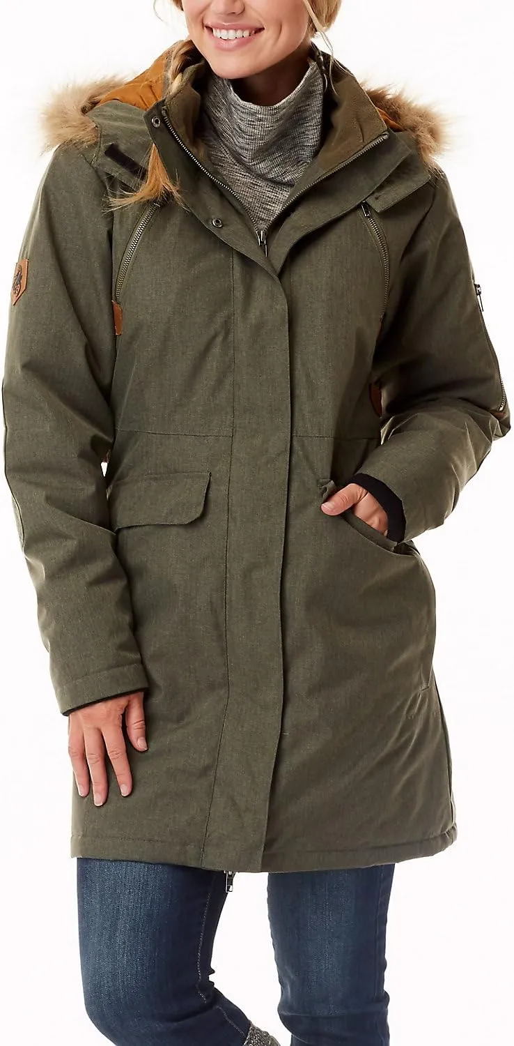 Legendary Whitetails Women's Waterproof Anchorage Parka Winter Coat with Durable Removable Hood
