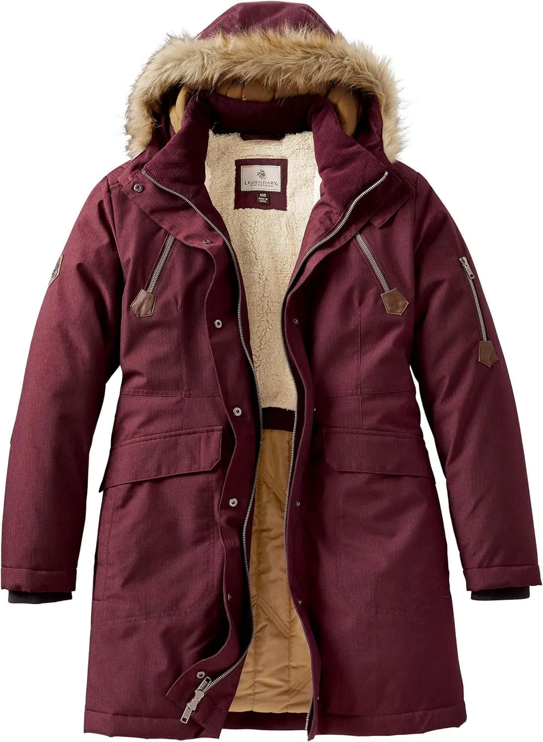 Legendary Whitetails Women's Waterproof Anchorage Parka Winter Coat with Durable Removable Hood