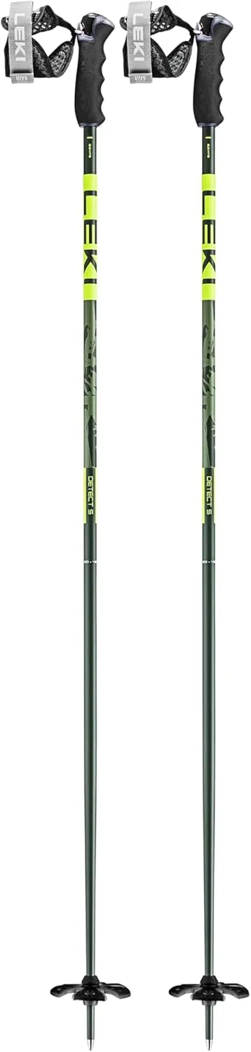 LEKI Detect S Lightweight Aluminum Ski Poles for Downhill Skiing