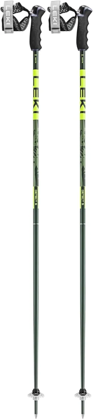 LEKI Detect S Lightweight Aluminum Ski Poles for Downhill Skiing