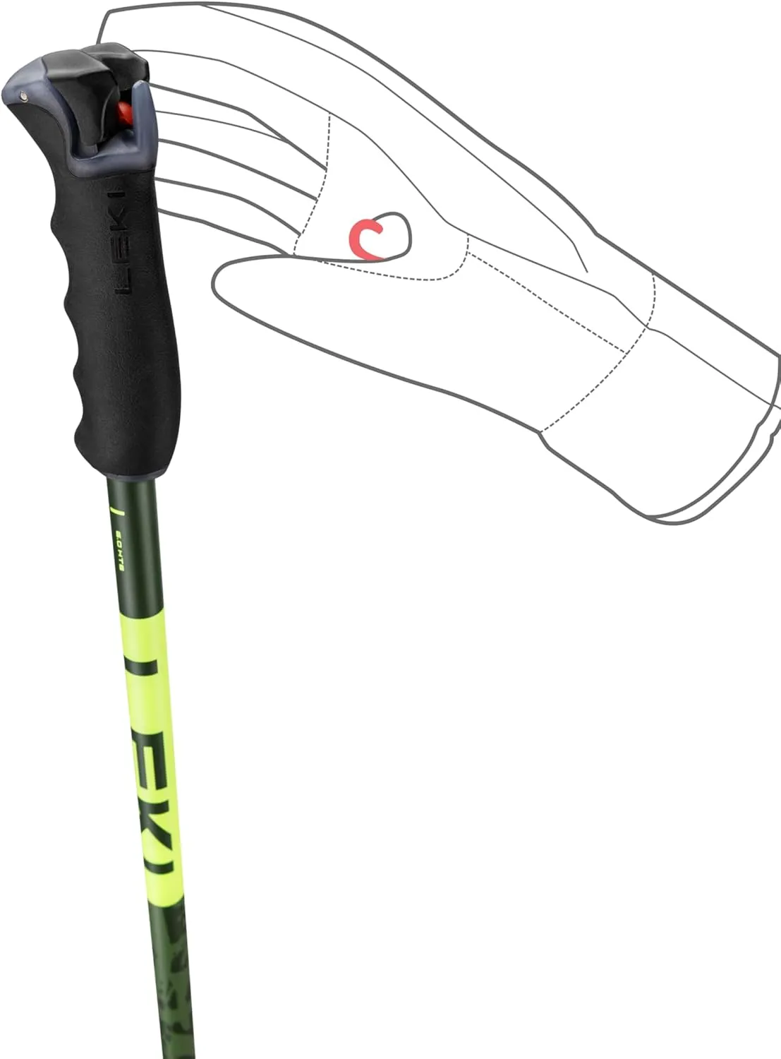 LEKI Detect S Lightweight Aluminum Ski Poles for Downhill Skiing