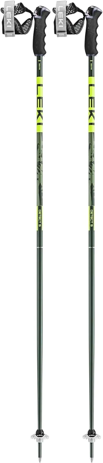 LEKI Detect S Lightweight Aluminum Ski Poles for Downhill Skiing