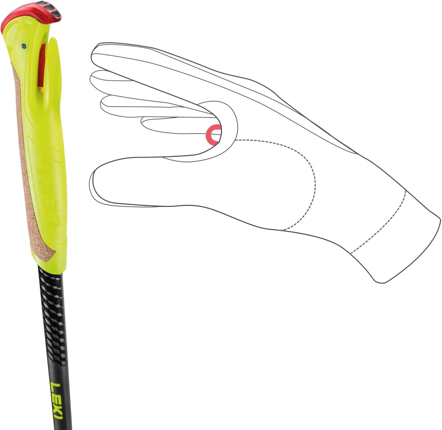 LEKI Evotrail FX.One TA Aluminum Lightweight Collapsible Trekking Poles for Hiking & Trail Running