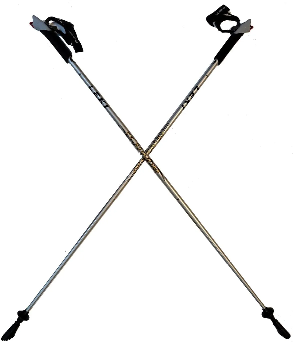 LEKI Nordic Walker Platinium Limited Edition Carbon Series 125cm Silver