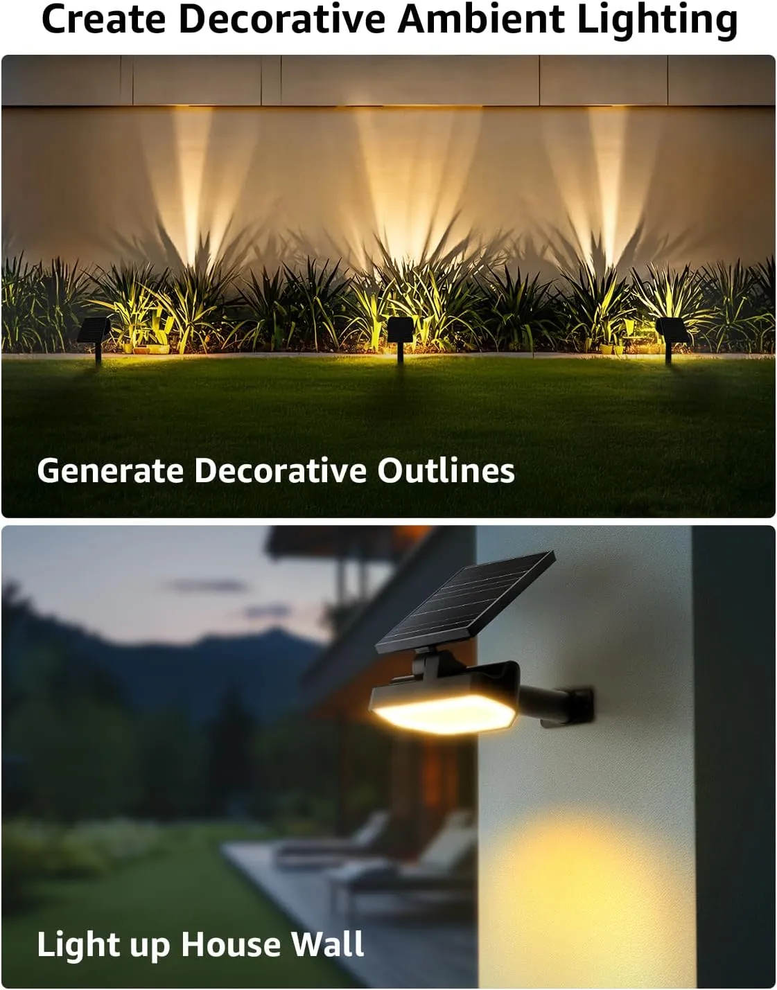 Lepro Outdoor Solar Spot Lights Outdoor Waterproof, for Flag Pole, Yard,Garden, Landscape, Backyard, Tree, Plants, Solar Powered Led Spotlight High Lumens, 4 Pack (Warm White)