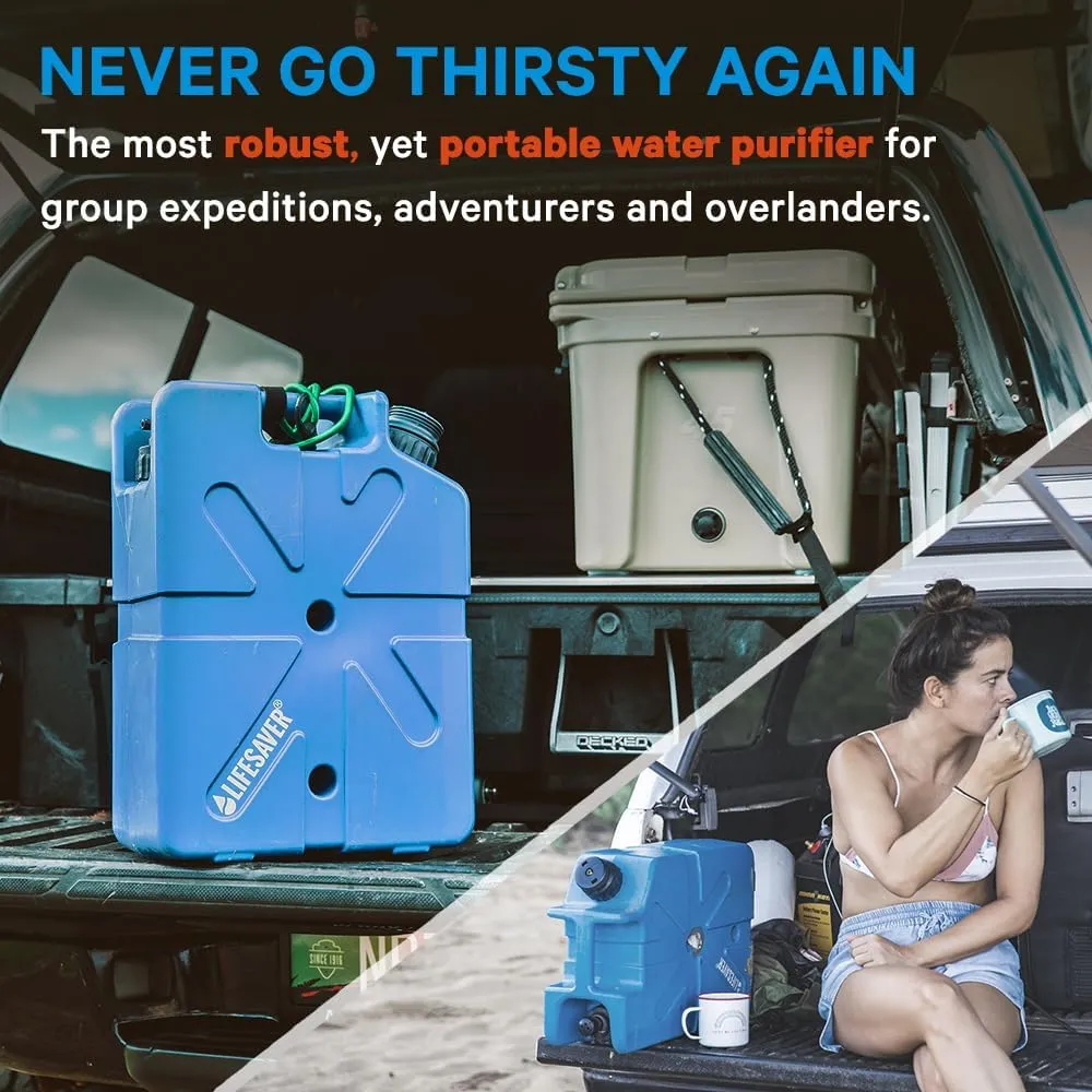 Lifesaver Jerrycan Water Purifier - Military Spec, Heavy Duty Water Purifier for Overlanding, Camping, Hiking, Emergency Preparedness and Survival Kit