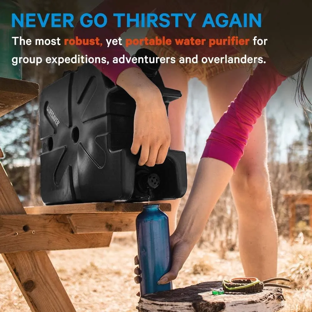 Lifesaver Jerrycan Water Purifier - Military Spec, Heavy Duty Water Purifier for Overlanding, Camping, Hiking, Emergency Preparedness and Survival Kit