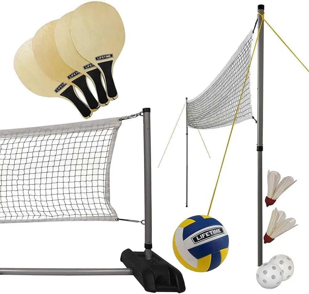 Lifetime 90541 Volleyball, Paddle Badminton, & Pickleball Set
