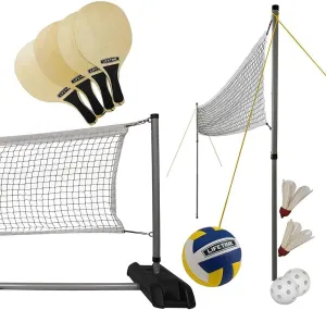 Lifetime 90541 Volleyball, Paddle Badminton, & Pickleball Set