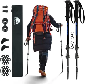 Lightweight Collapsible Trekking Poles - 2 Pack