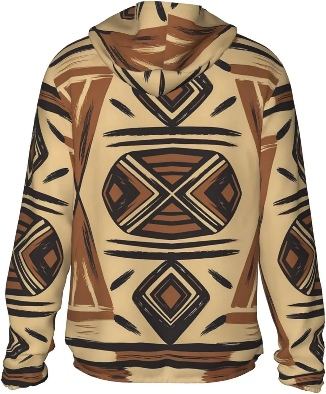 Lightweight UV Protection Sun Jacket, African elements Print Sportswear Hooded Sunblock Shirt for Outdoor