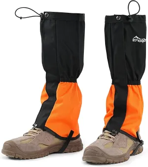 likloks Waterproof Hiking Gaiters for Men & Women - Lightweight & Breathable Adjustable Leg Gaiters for Hiking Boots, Snow, Trail, Trekking, Hunting, Climbing
