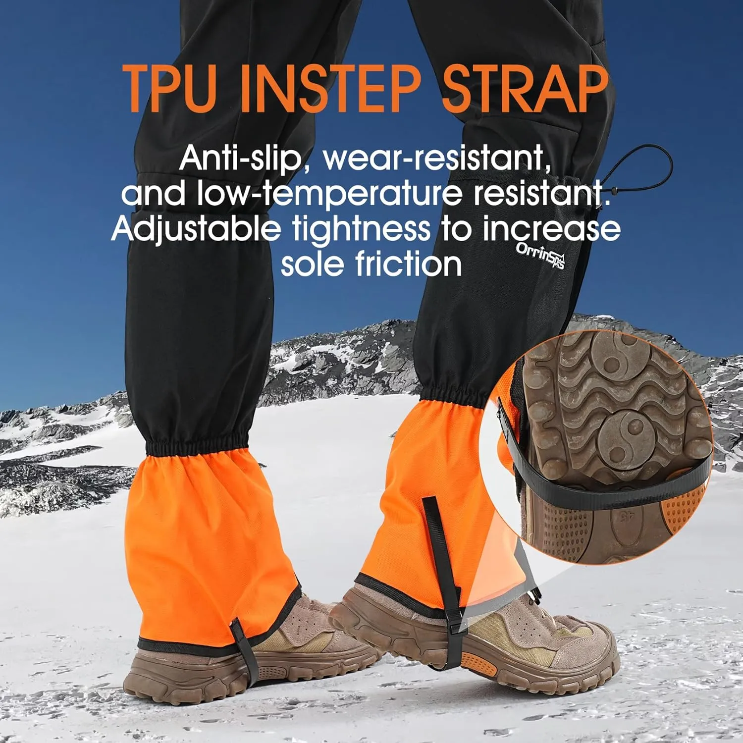 likloks Waterproof Hiking Gaiters for Men & Women - Lightweight & Breathable Adjustable Leg Gaiters for Hiking Boots, Snow, Trail, Trekking, Hunting, Climbing