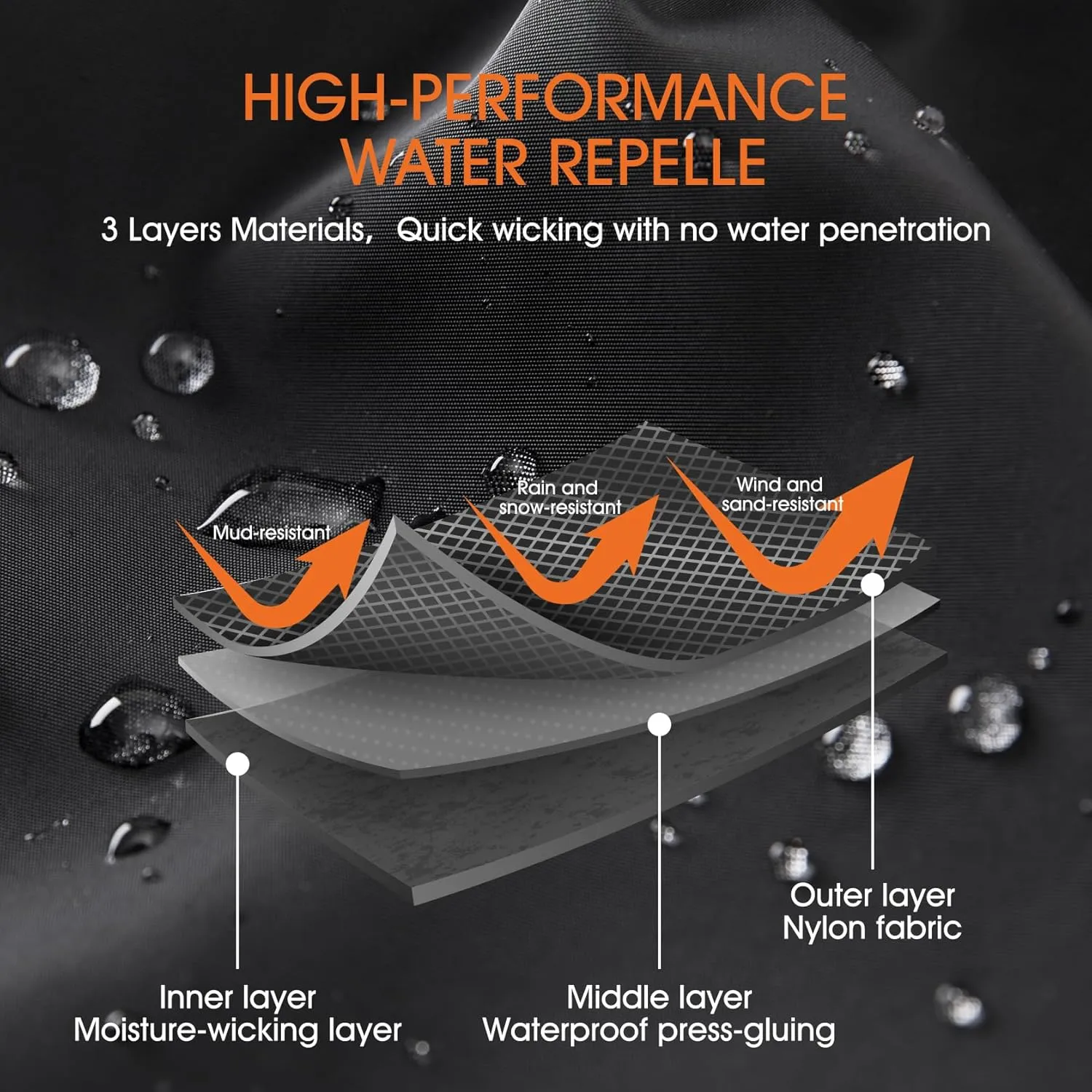 likloks Waterproof Hiking Gaiters for Men & Women - Lightweight & Breathable Adjustable Leg Gaiters for Hiking Boots, Snow, Trail, Trekking, Hunting, Climbing