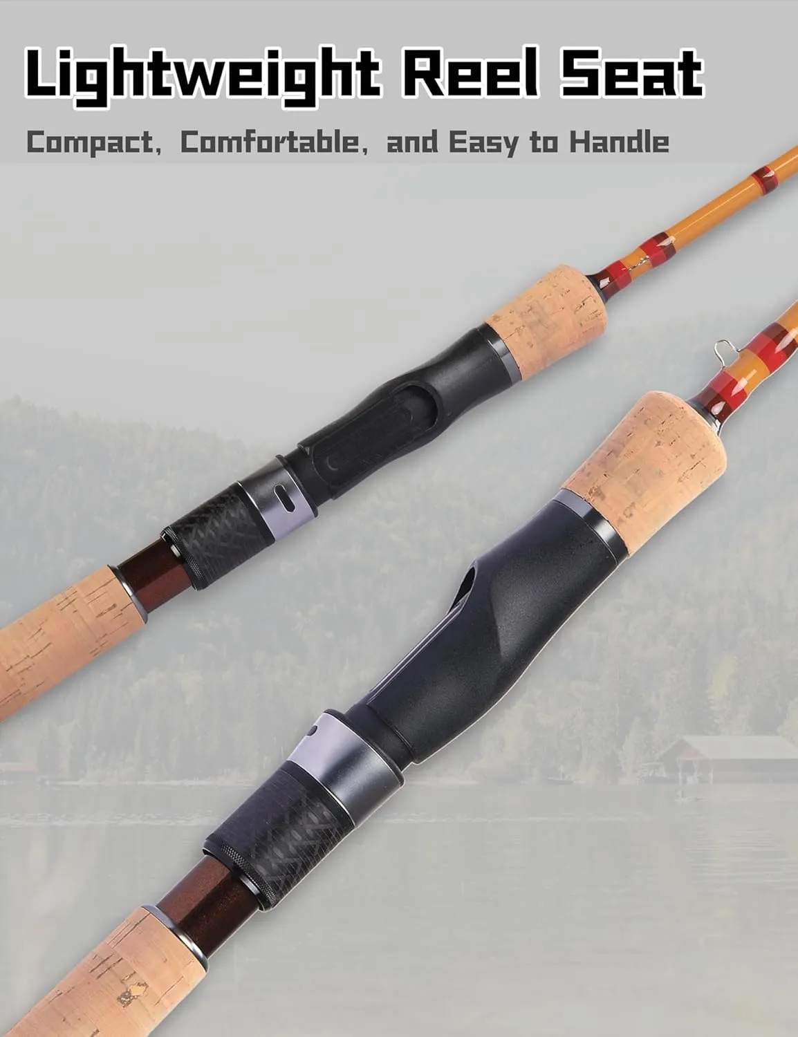 LITTMA Breeze Ultralight Fishing Rod, Fast Action 2-Piece Carbon Design, Lightweight Ultra Light Spinning Rod for Trout and Crappie, Freshwater Performance Trout Rod