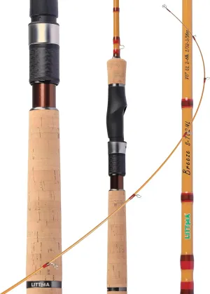 LITTMA Breeze Ultralight Fishing Rod, Fast Action 2-Piece Carbon Design, Lightweight Ultra Light Spinning Rod for Trout and Crappie, Freshwater Performance Trout Rod
