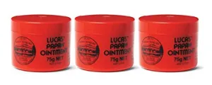Lucas' Papaw Ointment 75g (3-Pack) – Multi-Purpose Skin Relief Balm – Made in Australia