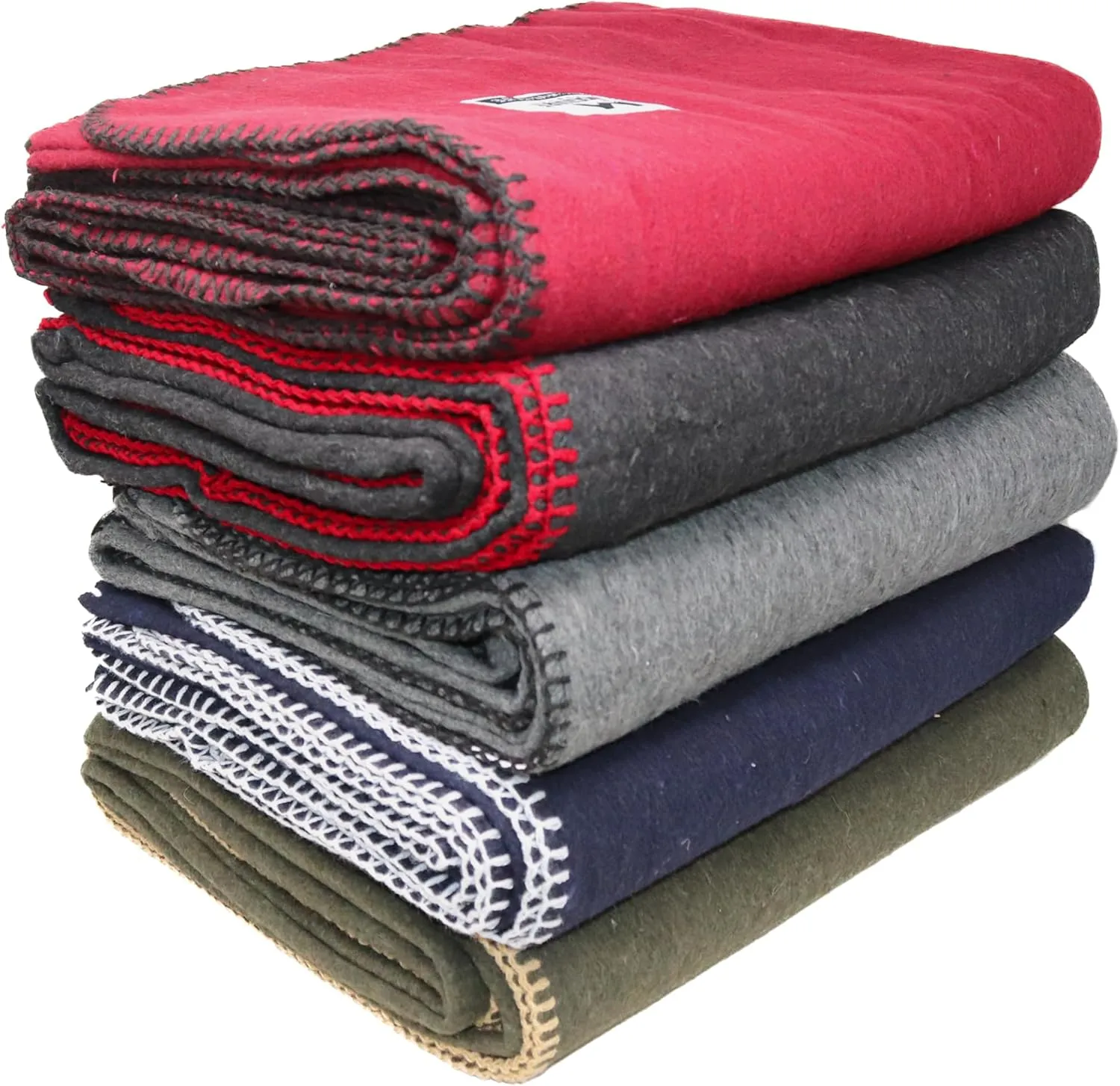 M MCGUIRE GEAR Heavy Duty Wool Military Camping, Survival, and First Aid Blanket, Mil-Spec Fire Retardant 64" x 90" (Black)