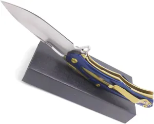 MASALONG Transformers Folding Outdoor Knife All Steel Color Titanium Version