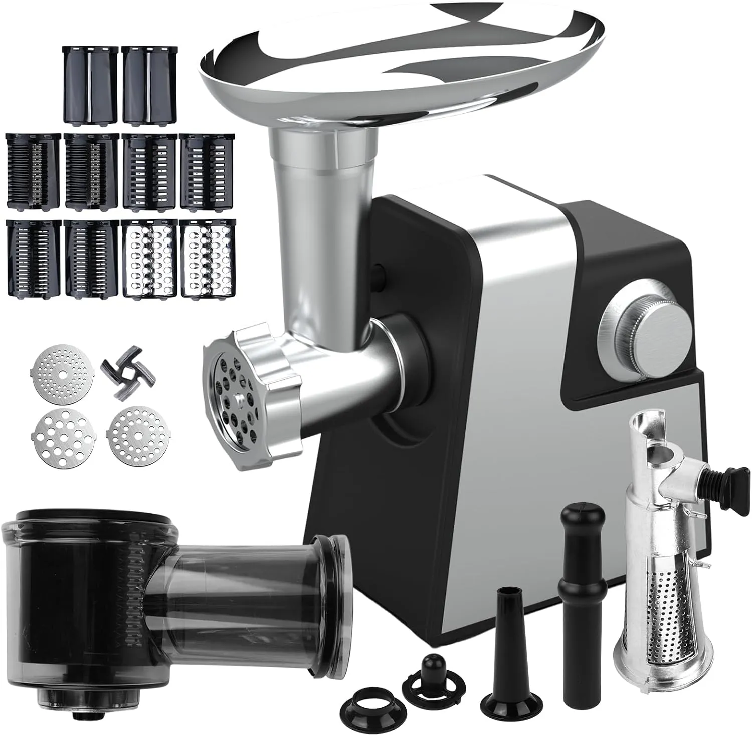 Meat Grinder Electric, 9 in1 Meat Grinder for Home Use, 800W Stainless Steel Meat Grinder Electric, Heavy Duty Meat Mincer Machine Sausage Maker, for Home Kitchen Use