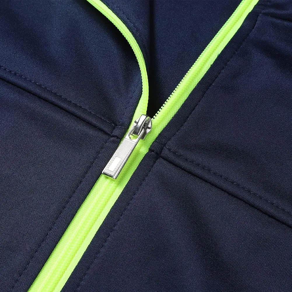 Men's Casual Athletic Tracksuit Long Sleeve Sweatsuit Set Full Zip Running Jacket and Pants 2 Piece Outfits