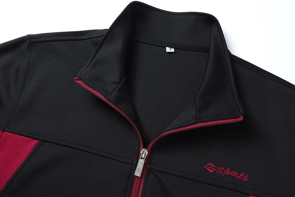 Men's Casual Athletic Tracksuit Long Sleeve Sweatsuit Set Full Zip Running Jacket and Pants 2 Piece Outfits