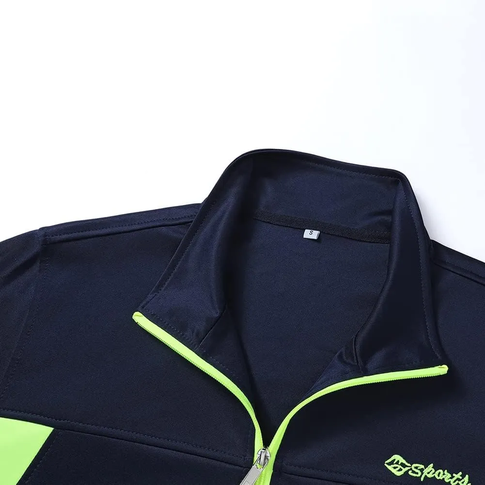 Men's Casual Athletic Tracksuit Long Sleeve Sweatsuit Set Full Zip Running Jacket and Pants 2 Piece Outfits
