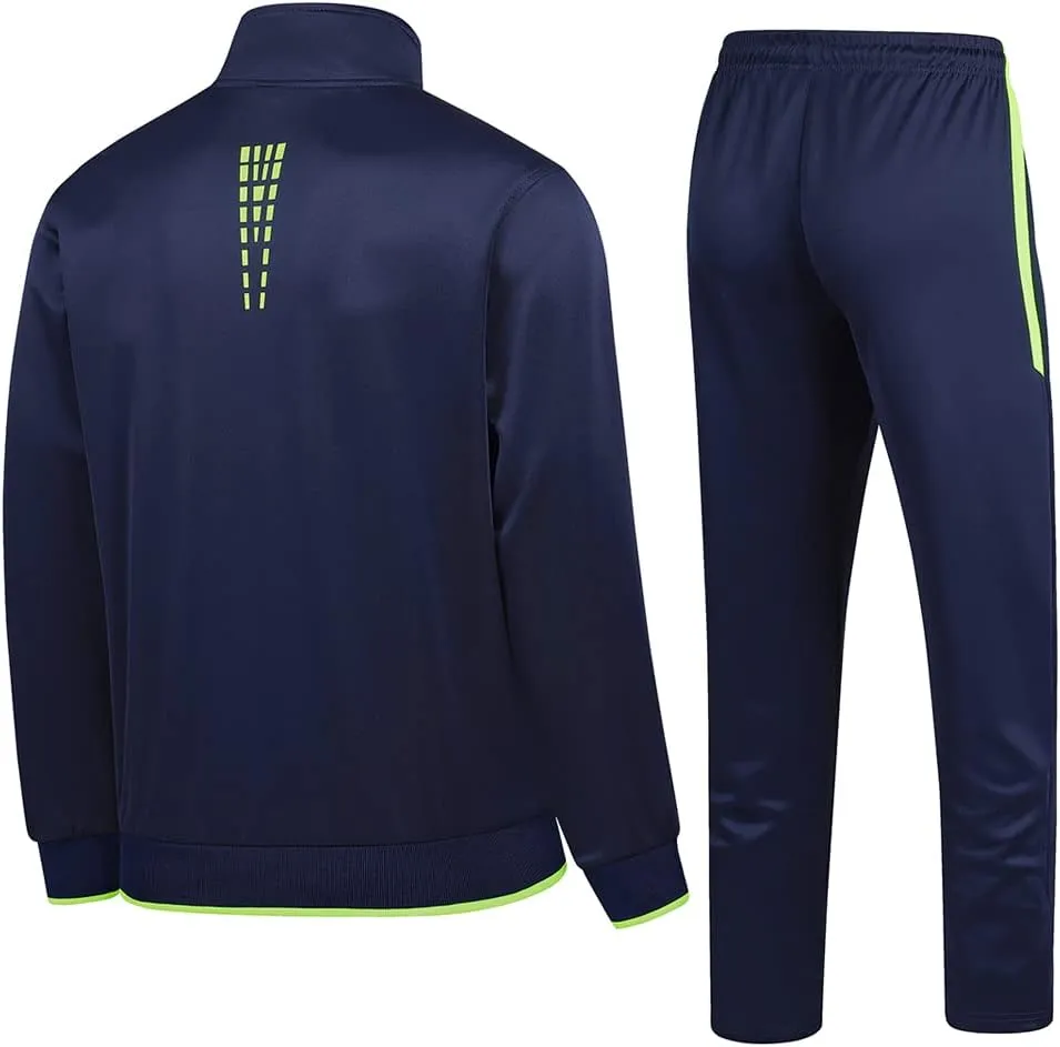 Men's Casual Athletic Tracksuit Long Sleeve Sweatsuit Set Full Zip Running Jacket and Pants 2 Piece Outfits