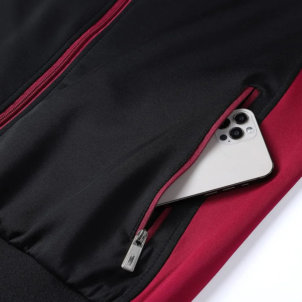 Men's Casual Athletic Tracksuit Long Sleeve Sweatsuit Set Full Zip Running Jacket and Pants 2 Piece Outfits