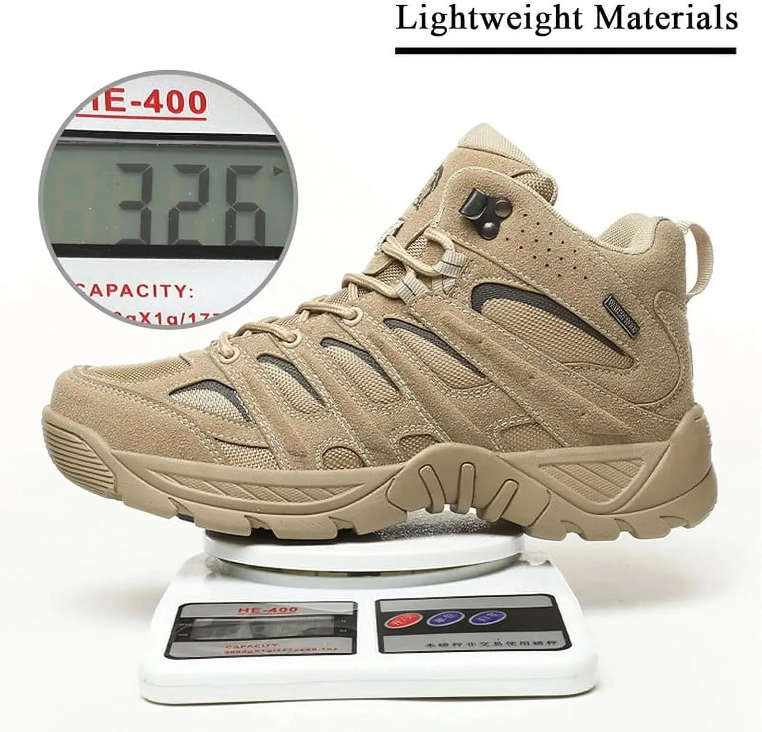 Men's Hiking Boots Lightweight Mid Ankle Trekking Trails Waterproof Boots Work Shoes