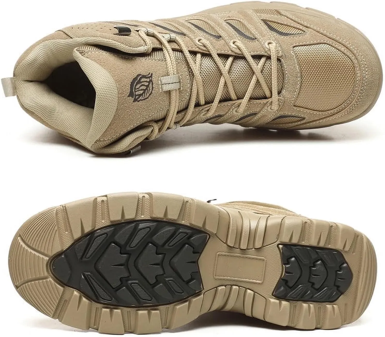 Men's Hiking Boots Lightweight Mid Ankle Trekking Trails Waterproof Boots Work Shoes