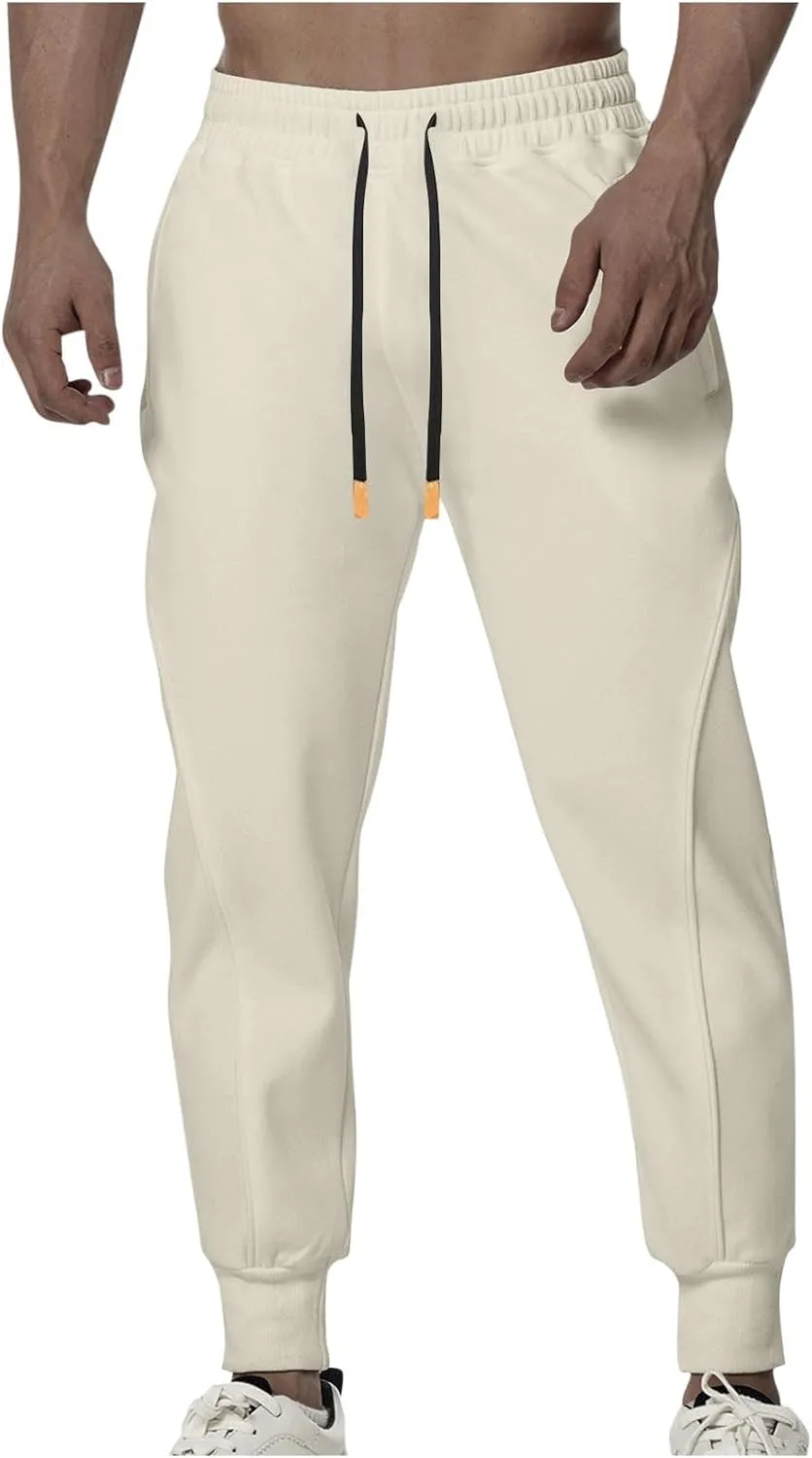 Men's Jogger Pants Sports Athletic Gym Running Pants for Men Drastring Outdoor Casual Lightweight Sweatpants