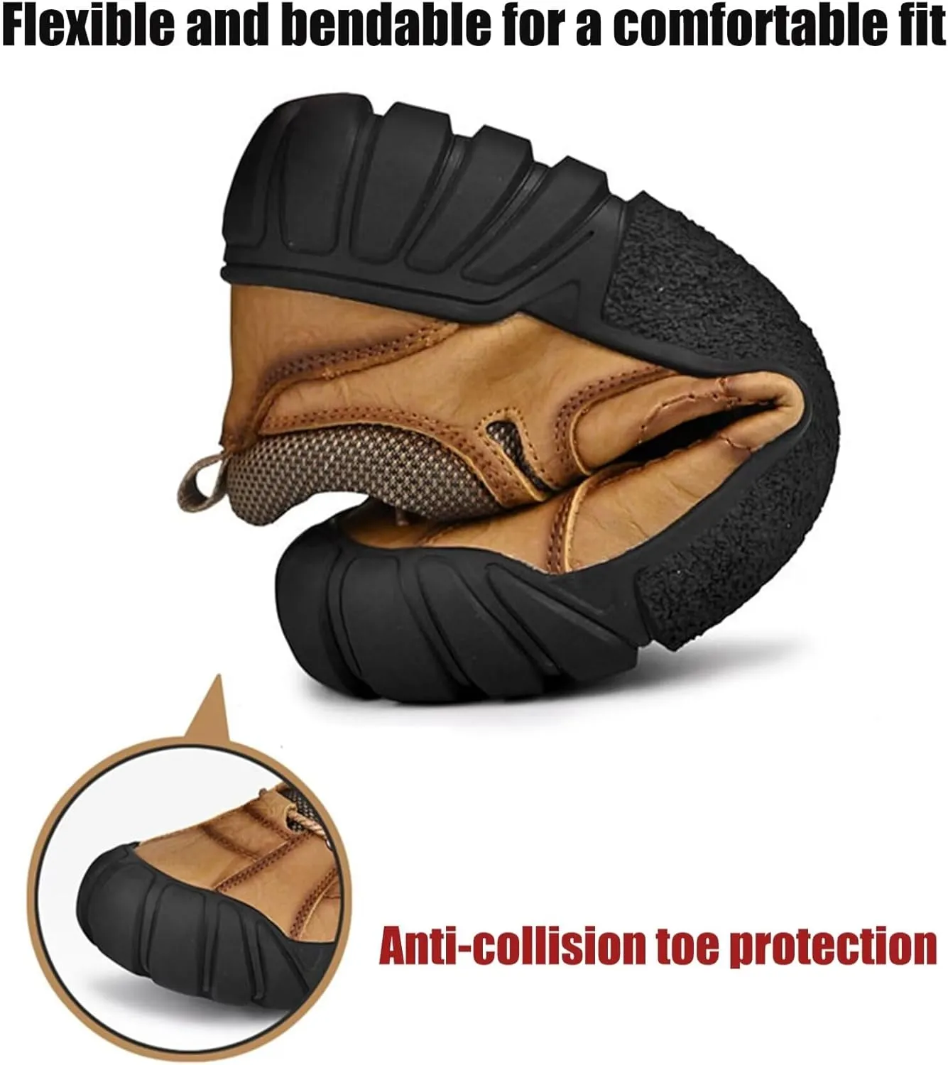 Men's Leather Walking Shoes Trekking Hiking Shoes for Men Outdoor Casual Camping Shoes