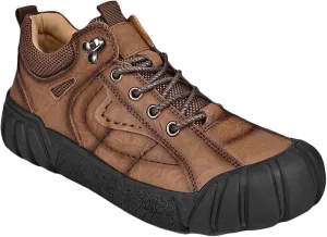 Men's Leather Walking Shoes Trekking Hiking Shoes for Men Outdoor Casual Camping Shoes