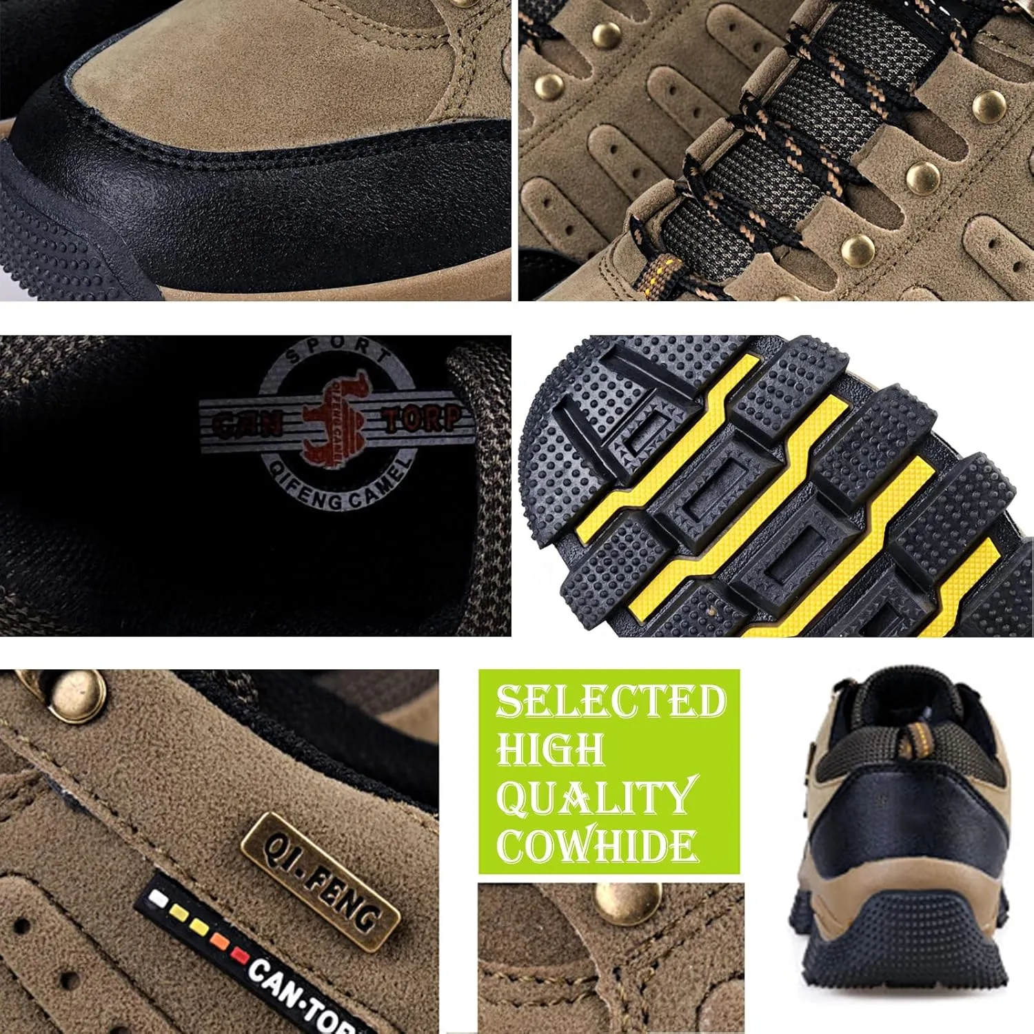 Mens Low Rise Trekking Hiking Shoes, Lightweight Outdoor Travelling Camping Climbing Shoes, Lace-Up Sports Trainers