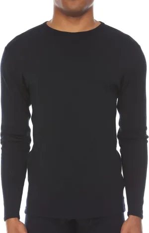 Men's Midweight 100% Merino Wool Crew Long Sleeve Shirt - Anti Odor - Hiking Base Layer - Active Wear Undershirt