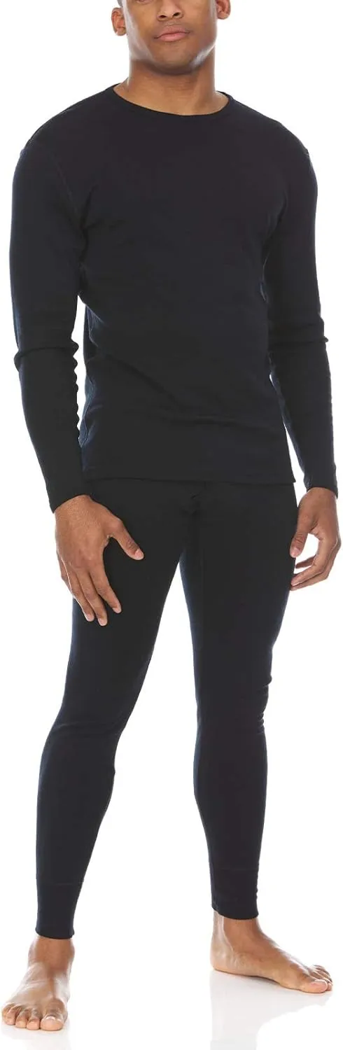 Men's Midweight 100% Merino Wool Crew Long Sleeve Shirt - Anti Odor - Hiking Base Layer - Active Wear Undershirt