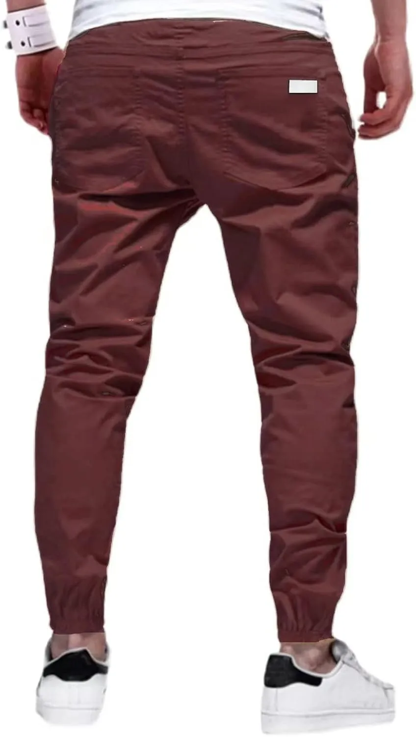 Men's Outdoor Jogging Casual Pants Slim Cargo Workout for Running Sweatpants Hiking