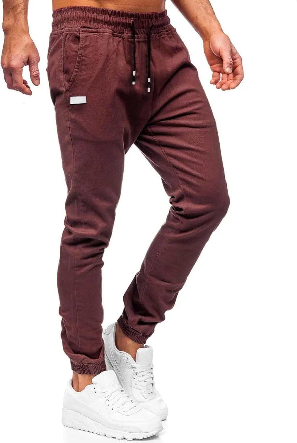 Men's Outdoor Jogging Casual Pants Slim Cargo Workout for Running Sweatpants Hiking