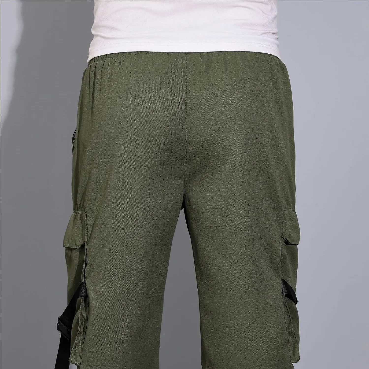 Mens Pants with Pocket Cargo Drawstring Casual Athletic Sports Trendy Joggers Running Workout Relaxed Fit Pants