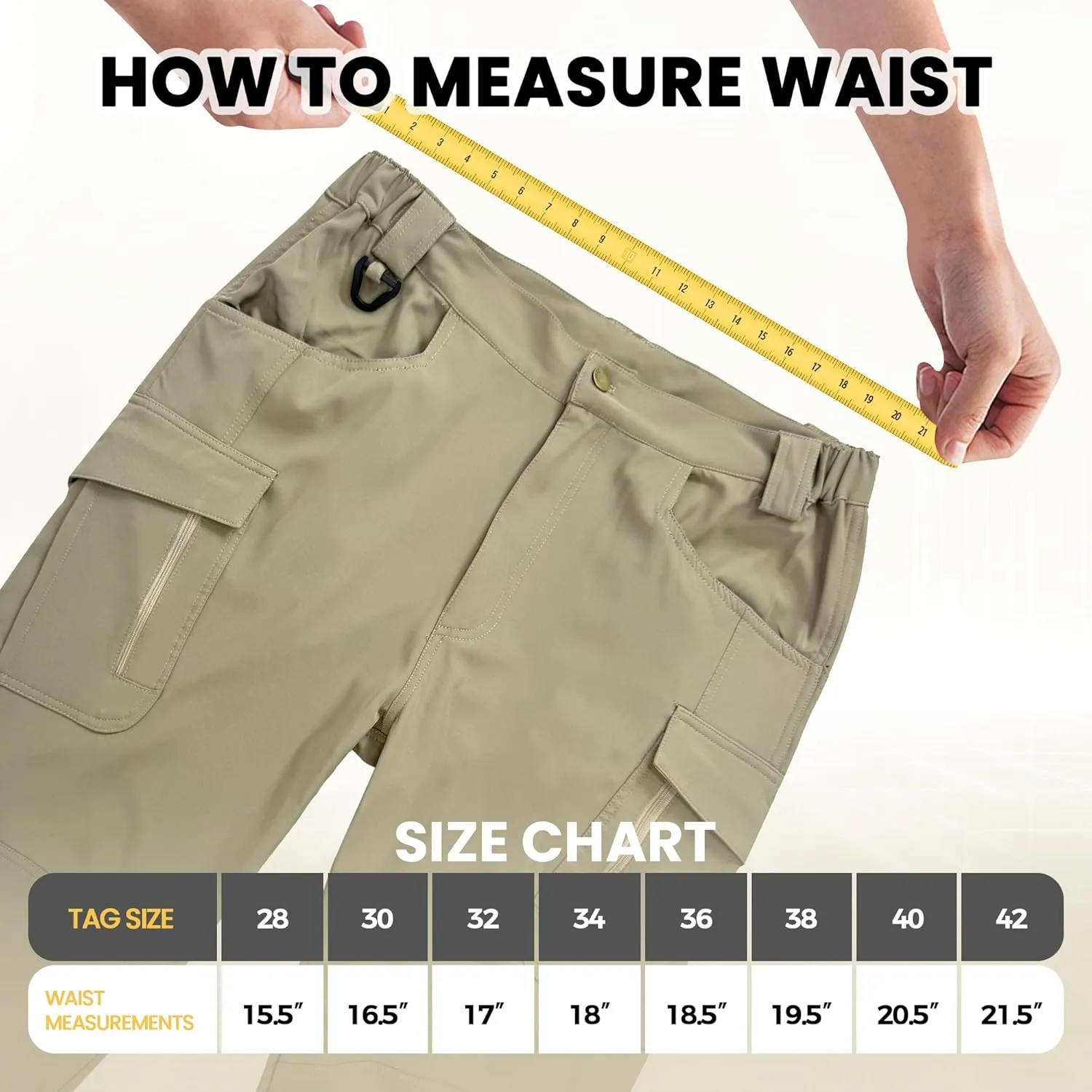 Men's Tactical Pants Durable Cargo Work Pants with Stretch Fabric,EDC Hiking Pants, Outdoor Hunting Appare