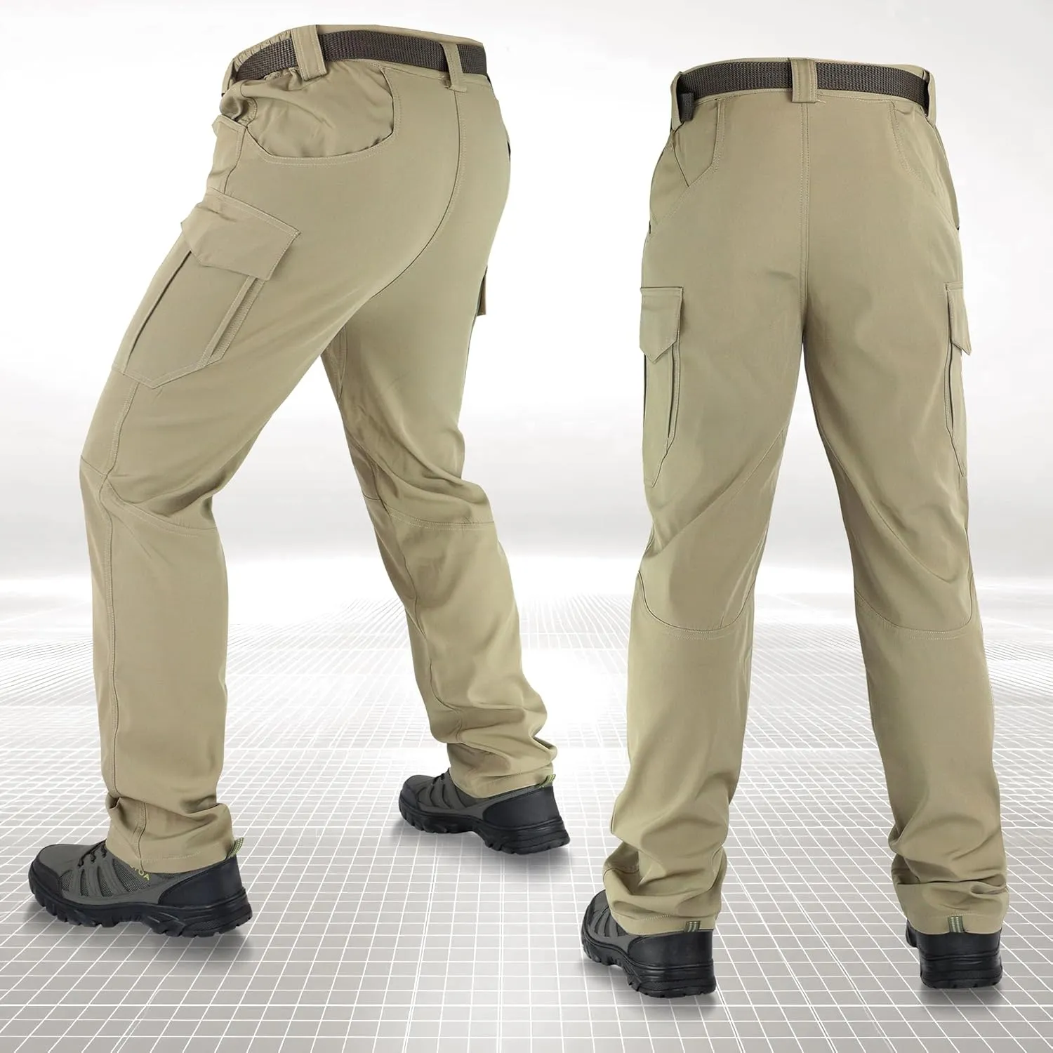 Men's Tactical Pants Durable Cargo Work Pants with Stretch Fabric,EDC Hiking Pants, Outdoor Hunting Appare