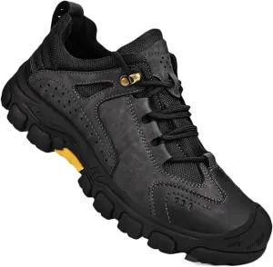 Mens Walking Shoes Leather Trekking Shoes for Autumn,Spring,Camping & Hiking