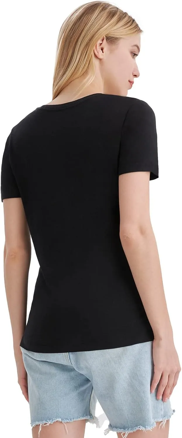 Merino Protect 100% Merino Wool T Shirts Women Crew Neck Tops Short Sleeve Odor Resistance Base Layer Travel Hiking Tee Shirt